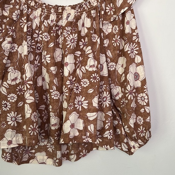 NWT Free People Miss Daisy Ruffle Print Top - Picture 4 of 7